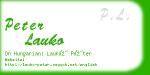 peter lauko business card